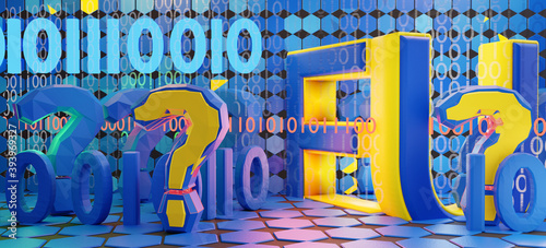 concept of Europe and digit...