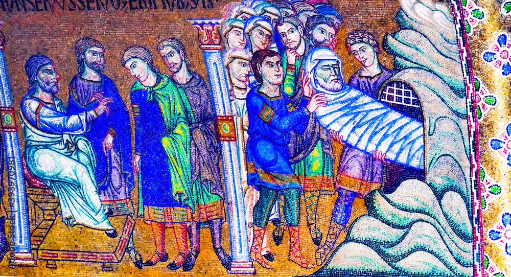 Stealing Mark's Body Mosaic Saint Mark Cathedral Venice Italy Stealing Mark's Body Mosaic Saint Mark Cathedral Venice Italy