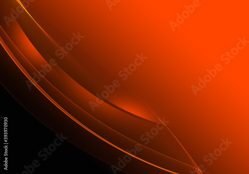 Abstract background waves. Black and orange red abstract background for wallpaper oder business card