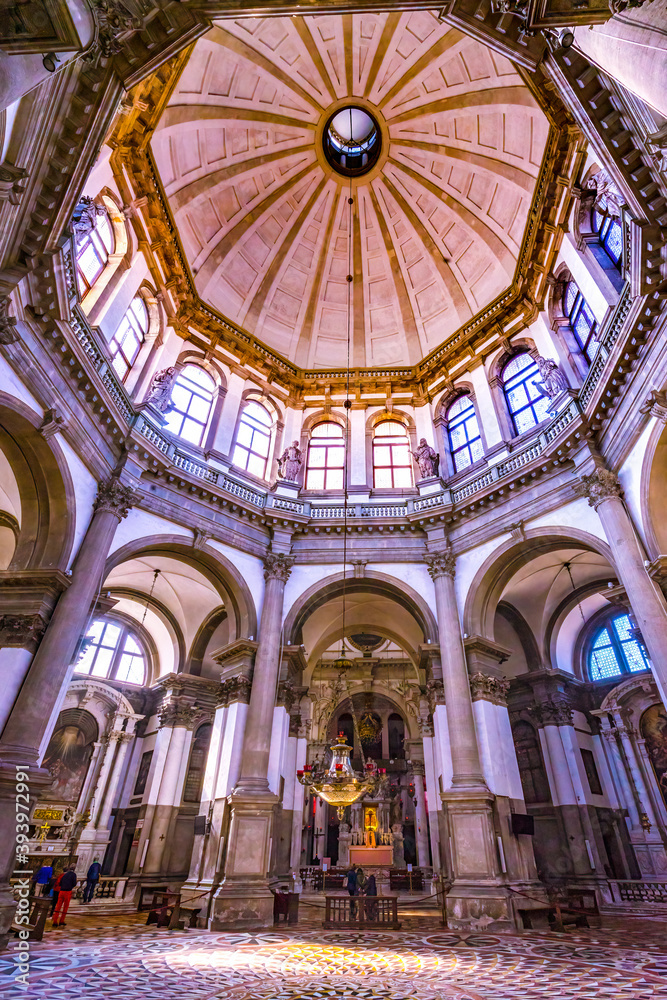 Santa Maria della Salute Church Dome Floor Venice Italy