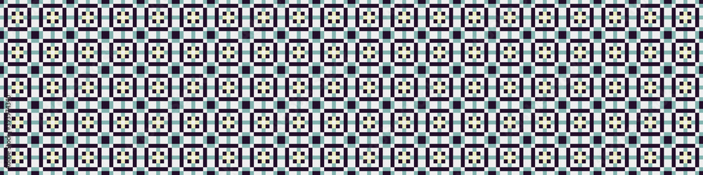 Fototapeta premium Abstract Cross Pattern Dots Logo generative computational art illustration