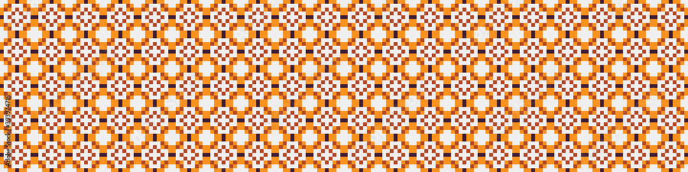 Fototapeta premium Abstract Cross Pattern Dots Logo generative computational art illustration