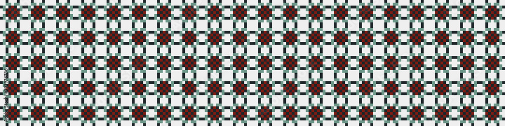 Fototapeta premium Abstract Cross Pattern Dots Logo generative computational art illustration