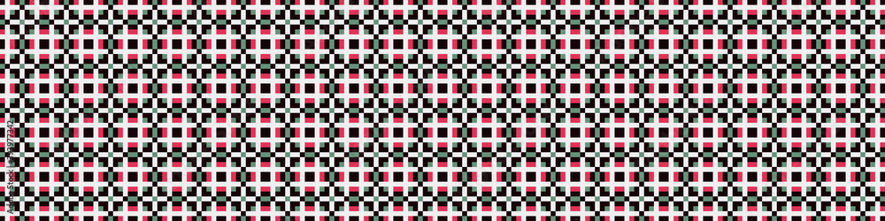 Fototapeta premium Abstract Cross Pattern Dots Logo generative computational art illustration