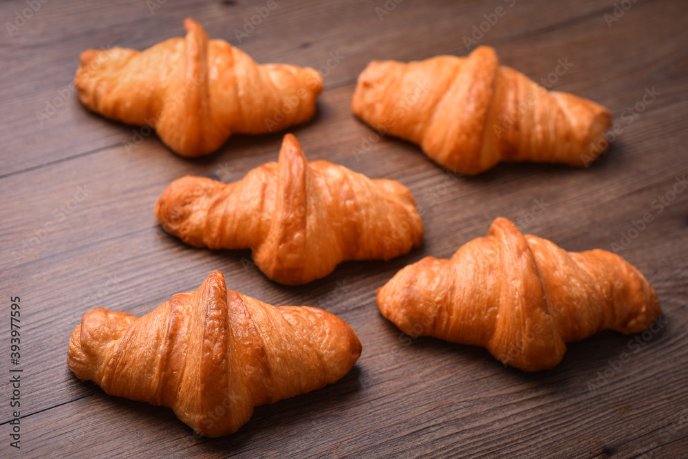 Original Homemade French croissants with butter