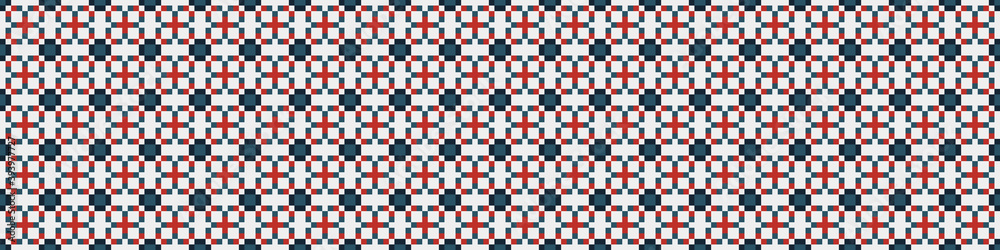 Fototapeta premium Abstract Cross Pattern Dots Logo generative computational art illustration