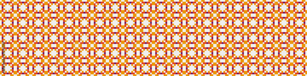 Fototapeta premium Abstract Cross Pattern Dots Logo generative computational art illustration