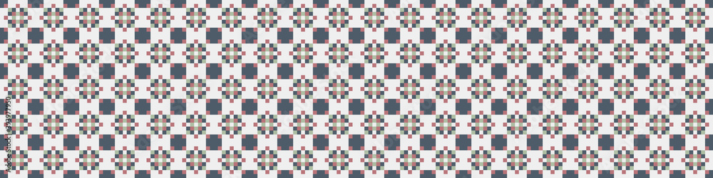 Fototapeta premium Abstract Cross Pattern Dots Logo generative computational art illustration