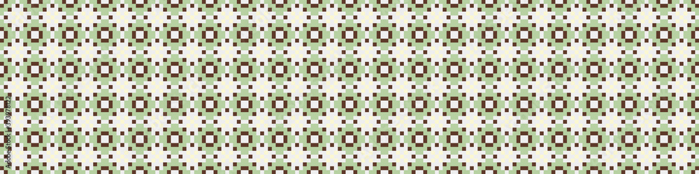 Fototapeta premium Abstract Cross Pattern Dots Logo generative computational art illustration