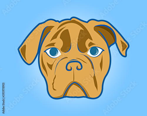 A dog s face with brown accents  can be used in any type of art.