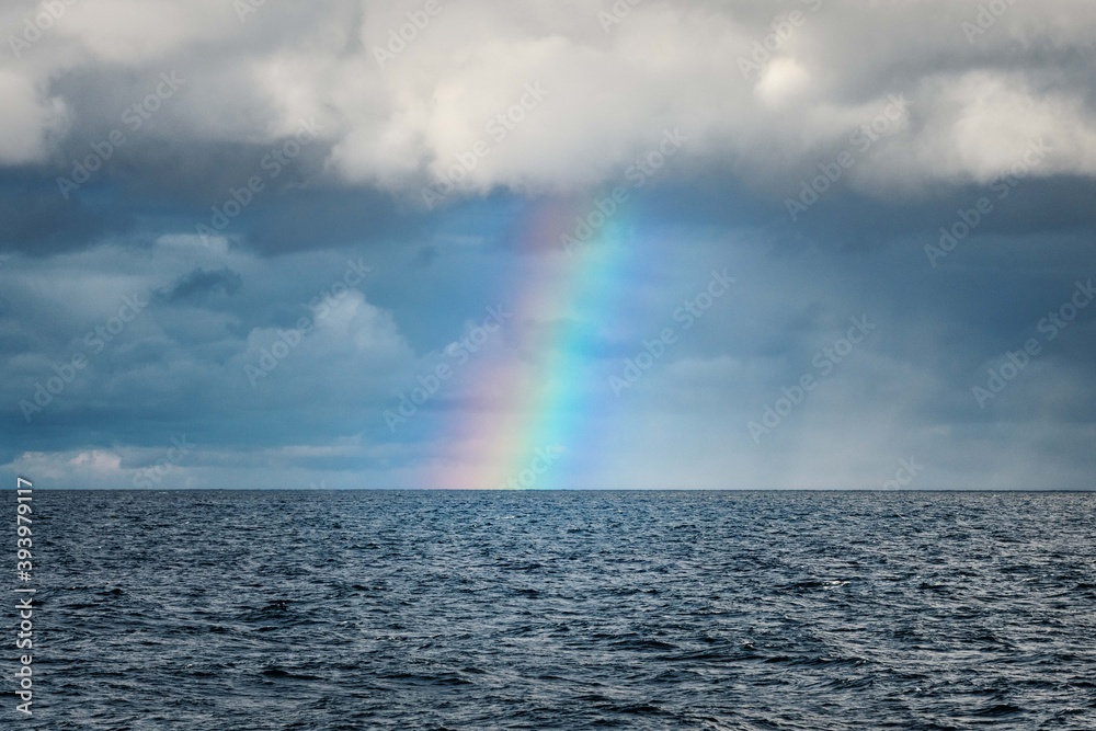 rainbow in north sea