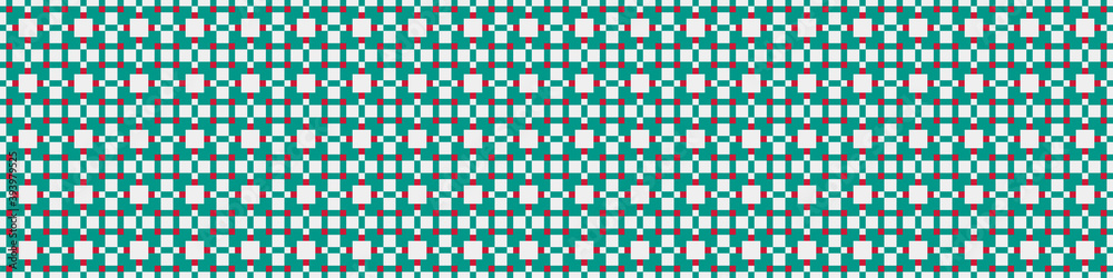 Fototapeta premium Abstract Cross Pattern Dots Logo generative computational art illustration