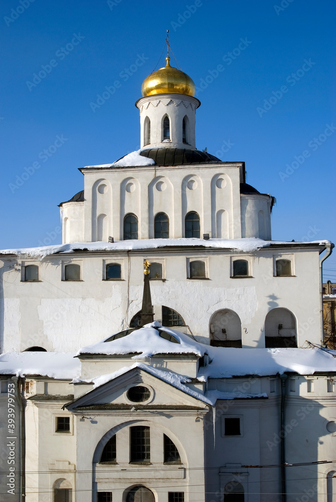 Architecture of Vladimir town, Russia. The Golden Gates.
Architecture of Vladimir town, Russia. The Golden Gates.
