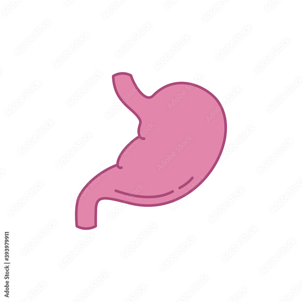 Simple icon of stomach, internal human organs. Stomach vector illustration. Simple icon of stomach, internal human organs. Stomach vector illustration.