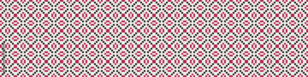 Fototapeta premium Abstract Cross Pattern Dots Logo generative computational art illustration