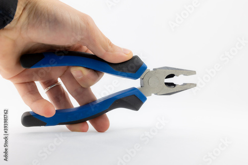 pliers in hand