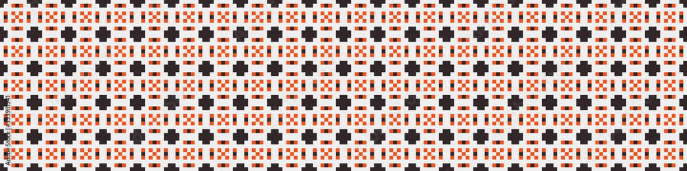 Fototapeta premium Abstract Cross Pattern Dots Logo generative computational art illustration