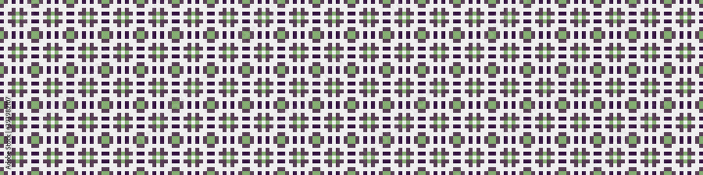 Fototapeta premium Abstract Cross Pattern Dots Logo generative computational art illustration