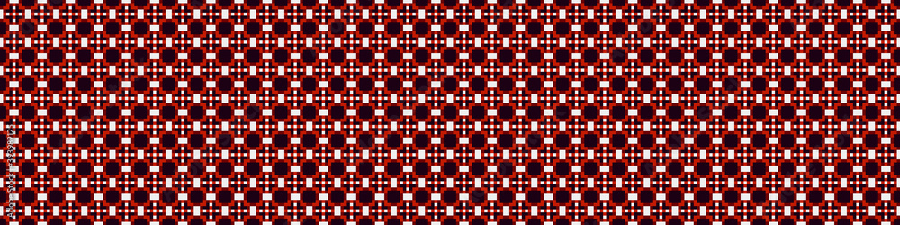 Fototapeta premium Abstract Cross Pattern Dots Logo generative computational art illustration