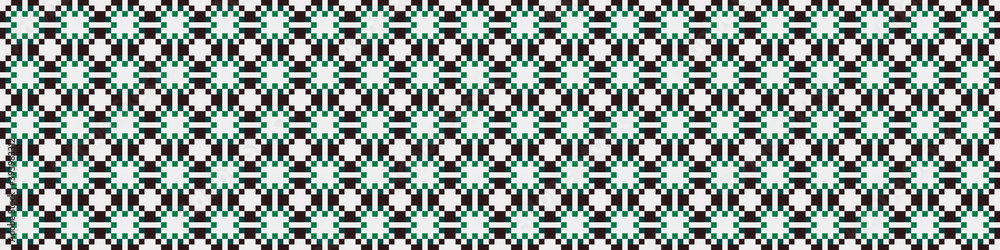 Fototapeta premium Abstract Cross Pattern Dots Logo generative computational art illustration