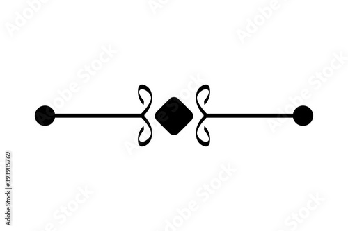elegant divider with diamonds icon