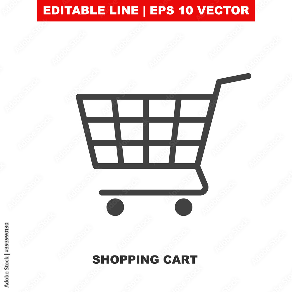 Shop cart vector icon. Add / buy or purchase UI button template with trolley symbol for the online retail or supermarket. Thin line vector symbol for e-shop checkout menu. Online supermarket basket V2 Shop cart vector icon. Add / buy or purchase UI button template with trolley symbol for the online retail or supermarket. Thin line vector symbol for e-shop checkout menu. Online supermarket basket V2