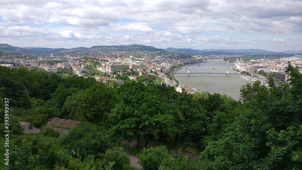 Panoramic view of the Danube in Budapest