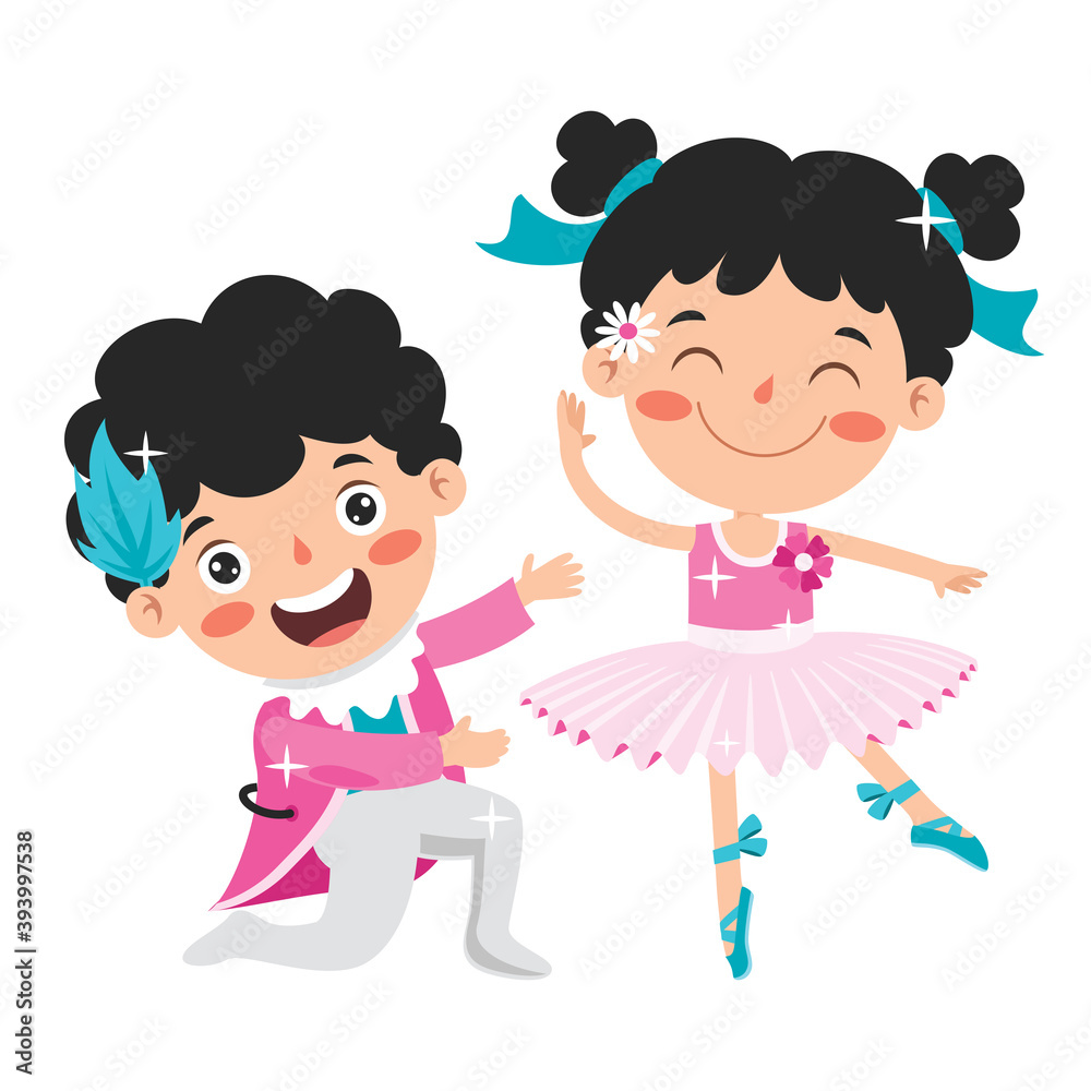 Cartoon Character Performing Classical Ballet Cartoon Character Performing Classical Ballet