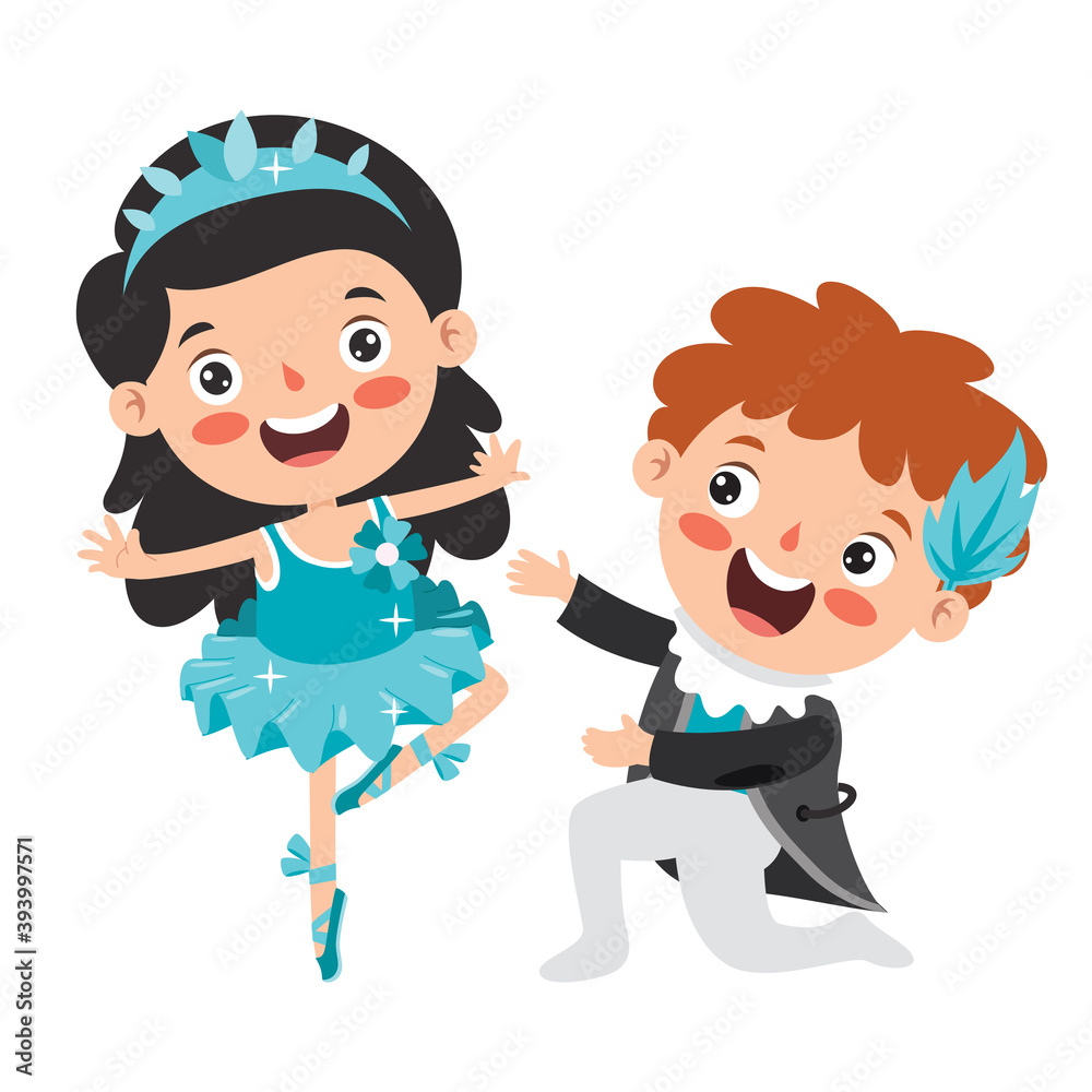 Cartoon Character Performing Classical Ballet Cartoon Character Performing Classical Ballet