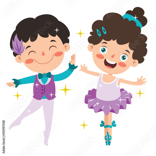 Cartoon Character Performing Classical Ballet