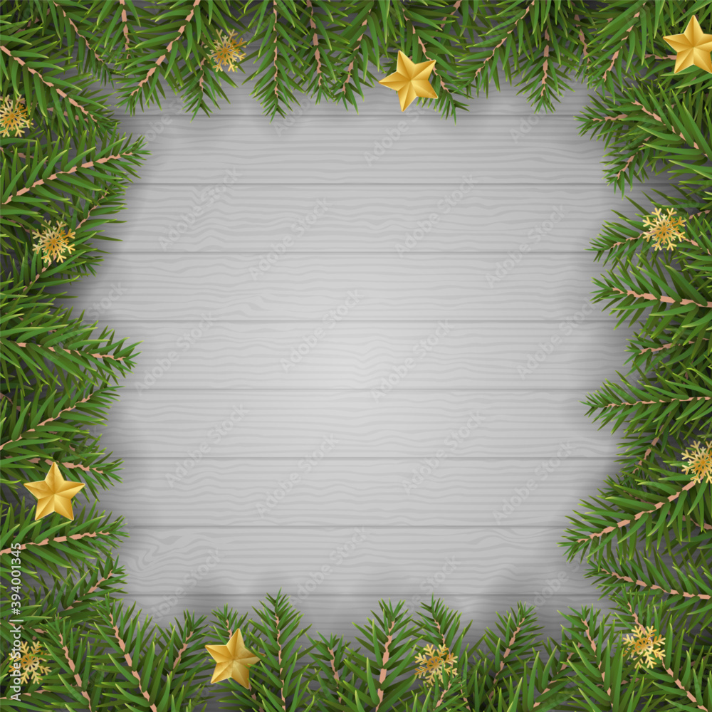 christmas fir tree border for decor and picture frame vector illustration christmas fir tree border for decor and picture frame vector illustration