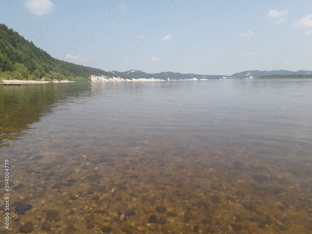 Obraz premium clear water of river
