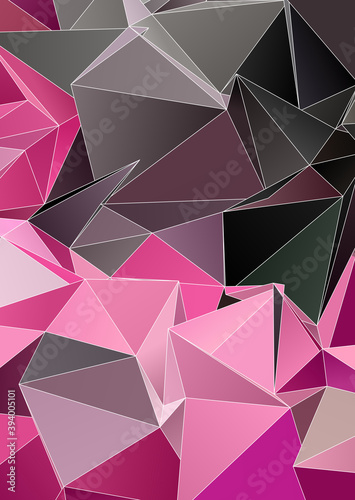 3d Triangles  abstract  background. Design wallpaper.