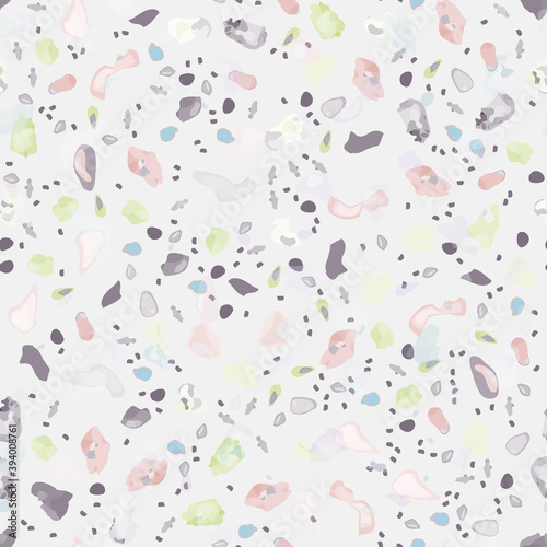 Terrazzo Texture Vector. Flooring Seamless Pattern