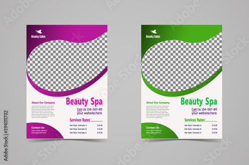 Hair Salon Flyer Layout, Spa Salon Flyer, Fashion Hairdresser Flyer, Beauty salon flyer, Beauty cosmetics flyer, Salon flyer template design, Flyer Salon, Beauty center, 
Minimalistic spa healthcare