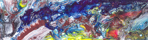 Abstract textured multicolor festive acrylic fluid background