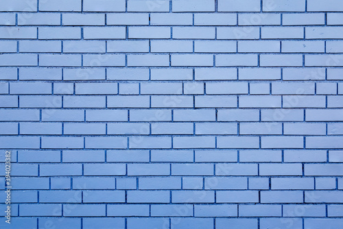 Close Up of a Blue Exterior Brick Wall