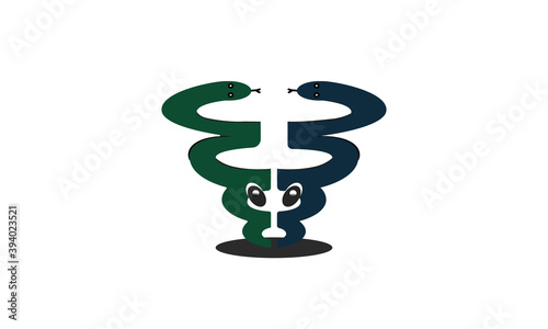 illustration design for deer and snake.
