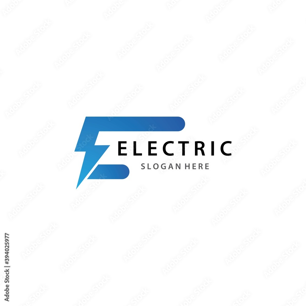 Electric logo template Electric logo template