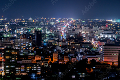 米子市の夜景（鳥取県米子市） © Nature Land