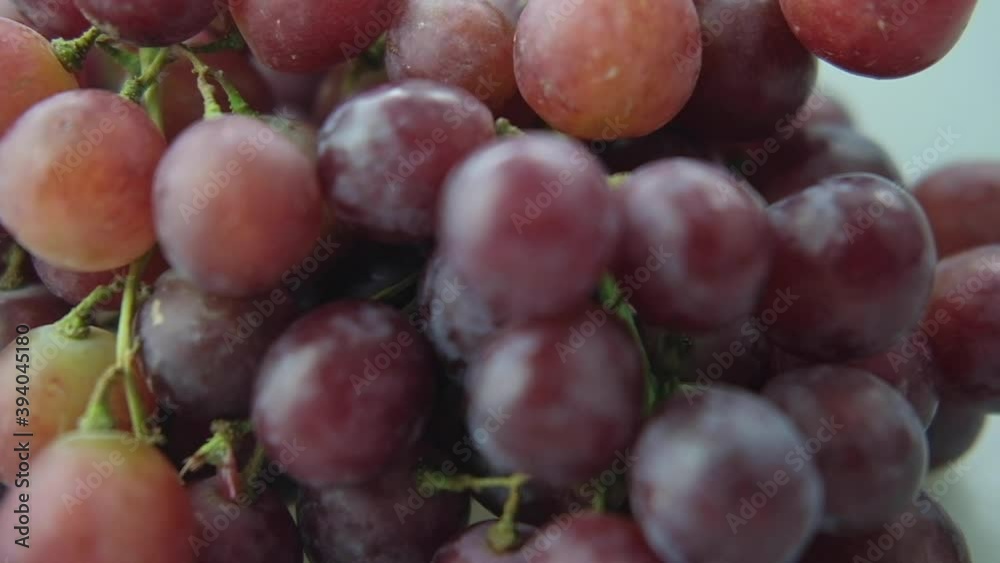Zoom out shot of fresh red grapes Zoom out shot of fresh red grapes