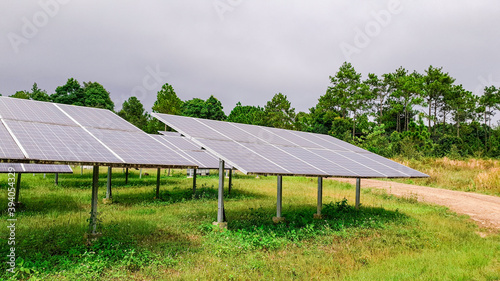 Photovoltaic modules for renewable energy, Alternative power energy, Combined power generations system of windmill and solar module system, concept of sustainable resources