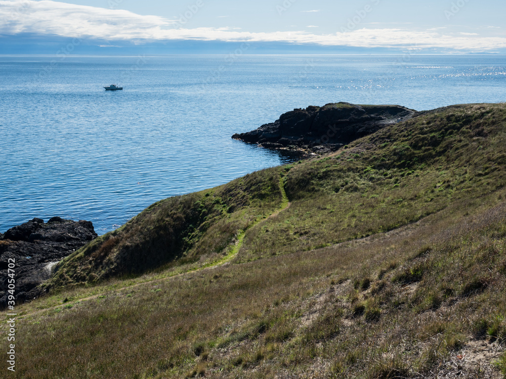 Beautiful ocean views at the South Beach scenic area of San Juan island - WA, USA