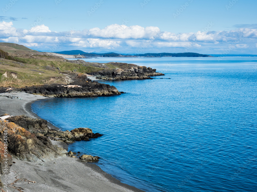 Obraz premium Beautiful coastal scenery at the South Beach area of San Juan island - WA, USA