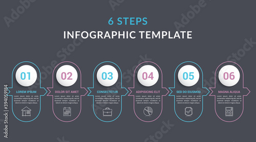 Infographic Template with 6 Steps