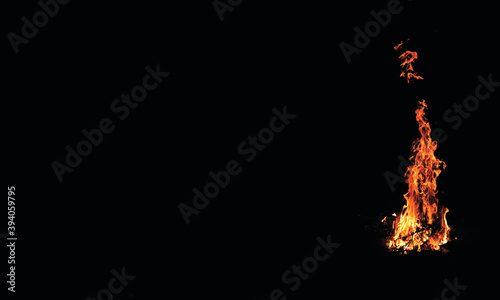 Minimalist Flames of fire on dark background wallpaper.
