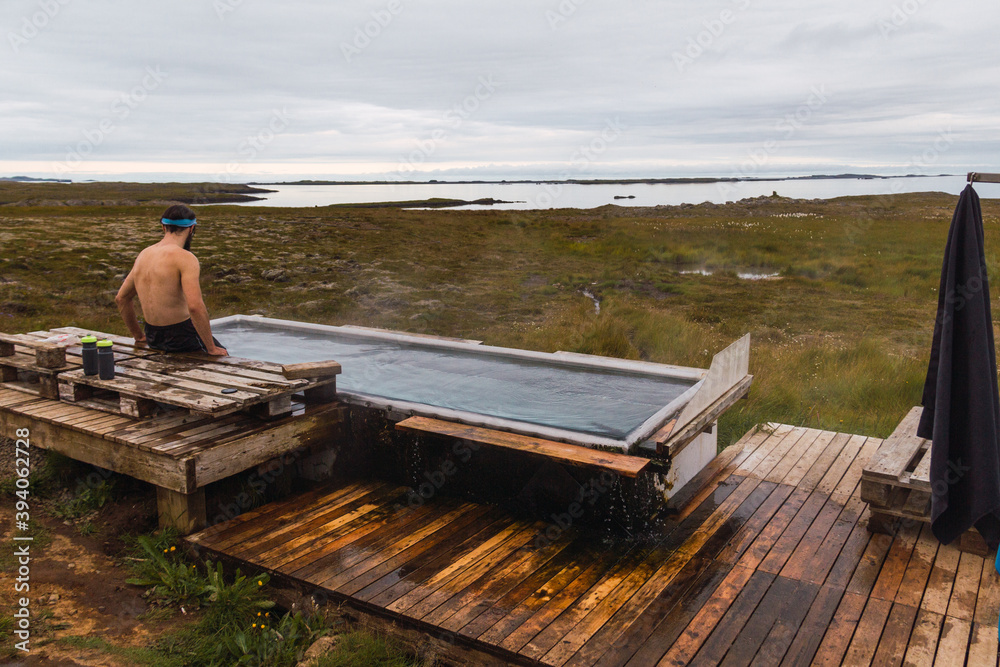 Secret swimming pool in Iceland