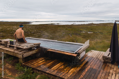 Secret swimming pool in Iceland
