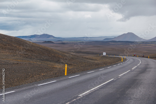 Scenic landscape view of Icelandic road © Limon Stock