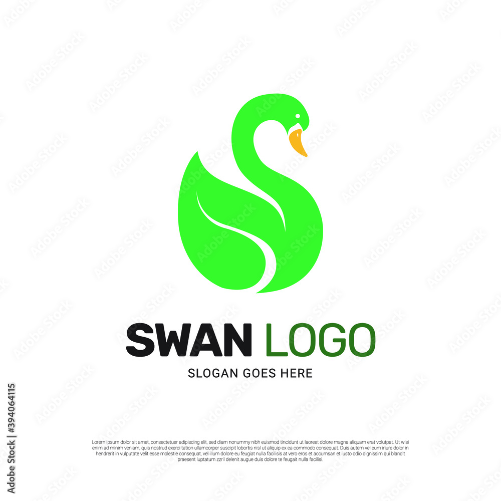 Swan bird logo icon design Swan bird logo icon design